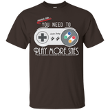 T-Shirts Dark Chocolate / Small Evolve Today! Play More SNES T-Shirt