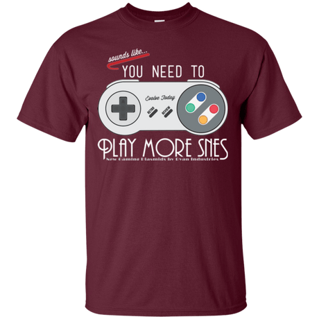 T-Shirts Maroon / Small Evolve Today! Play More SNES T-Shirt