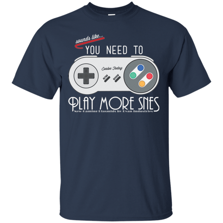 T-Shirts Navy / Small Evolve Today! Play More SNES T-Shirt