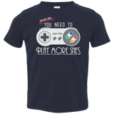 T-Shirts Navy / 2T Evolve Today! Play More SNES Toddler Premium T-Shirt