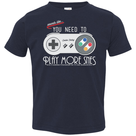 T-Shirts Navy / 2T Evolve Today! Play More SNES Toddler Premium T-Shirt