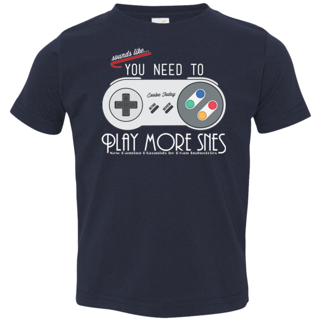 T-Shirts Navy / 2T Evolve Today! Play More SNES Toddler Premium T-Shirt
