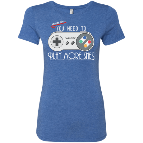 T-Shirts Vintage Royal / Small Evolve Today! Play More SNES Women's Triblend T-Shirt