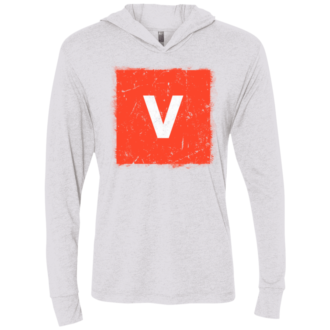 T-Shirts Heather White / X-Small Evolve Triblend Long Sleeve Hoodie Tee