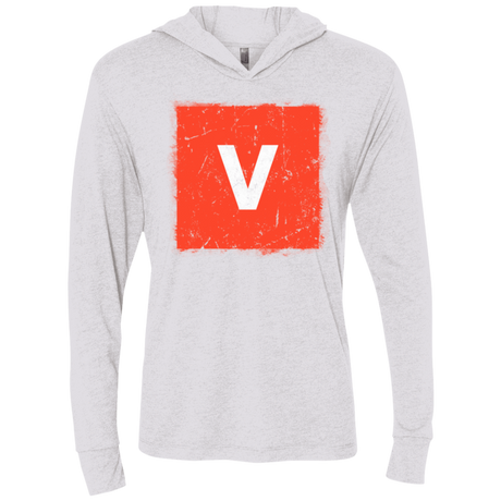 T-Shirts Heather White / X-Small Evolve Triblend Long Sleeve Hoodie Tee