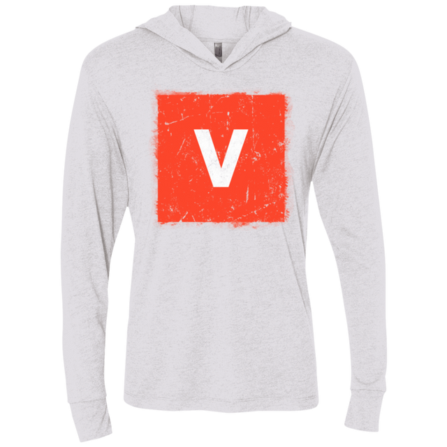 T-Shirts Heather White / X-Small Evolve Triblend Long Sleeve Hoodie Tee