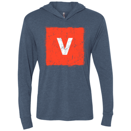 T-Shirts Indigo / X-Small Evolve Triblend Long Sleeve Hoodie Tee