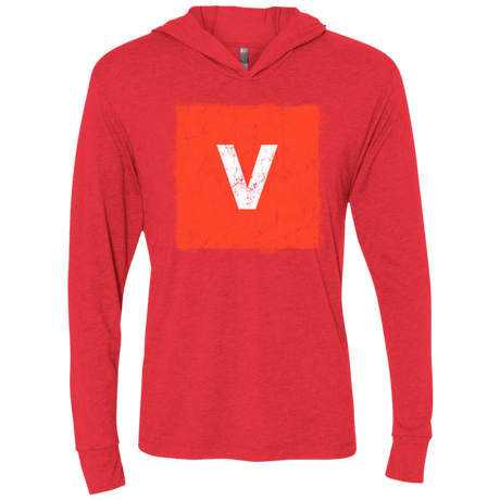 T-Shirts Vintage Red / X-Small Evolve Triblend Long Sleeve Hoodie Tee