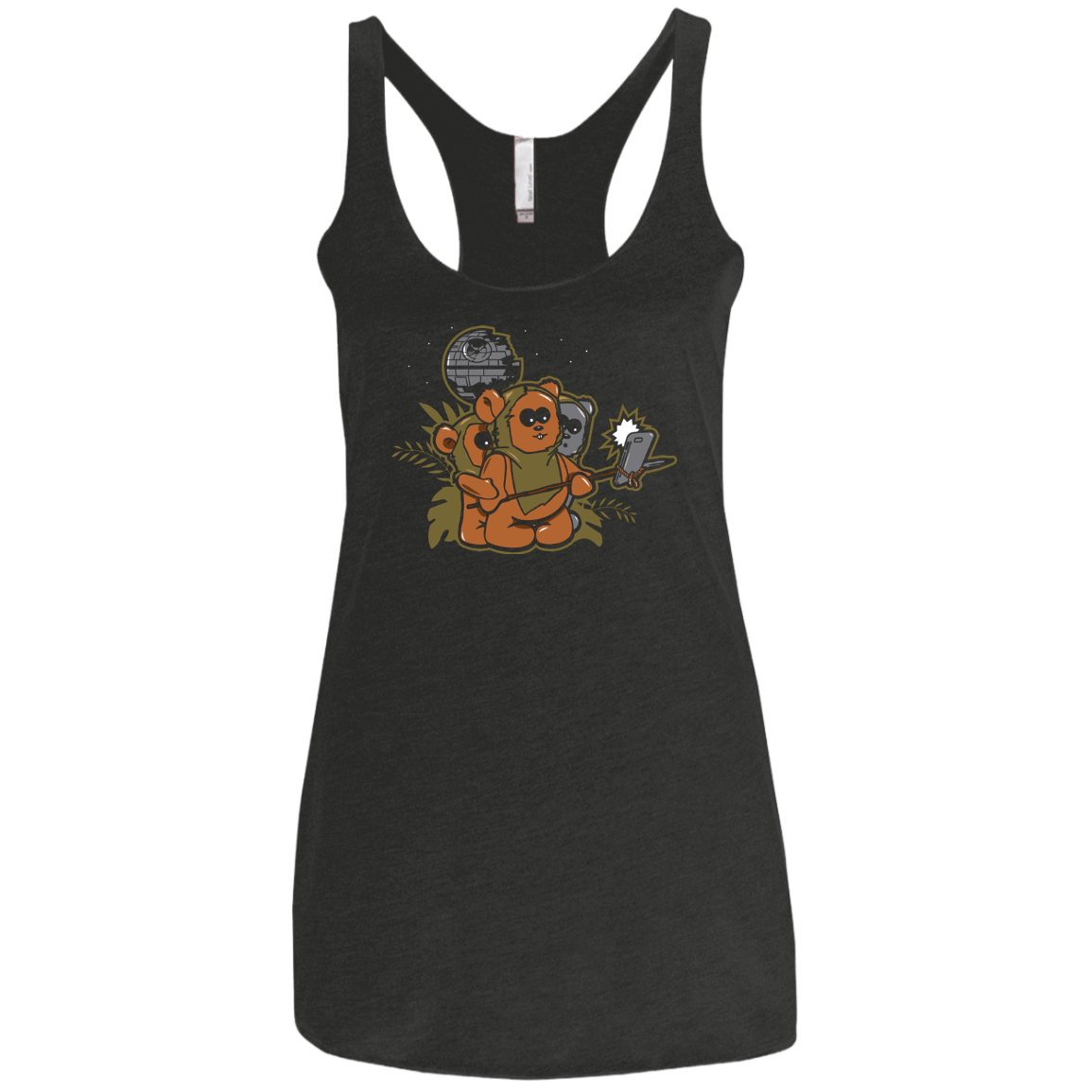T-Shirts Vintage Black / X-Small Ewok Selfie Women's Triblend Racerback Tank