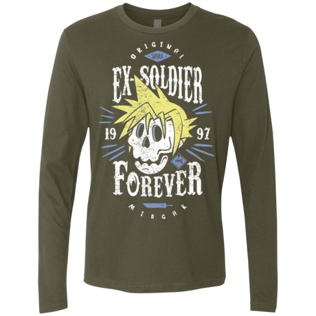 T-Shirts Military Green / Small Ex-Soldier Forever Men's Premium Long Sleeve