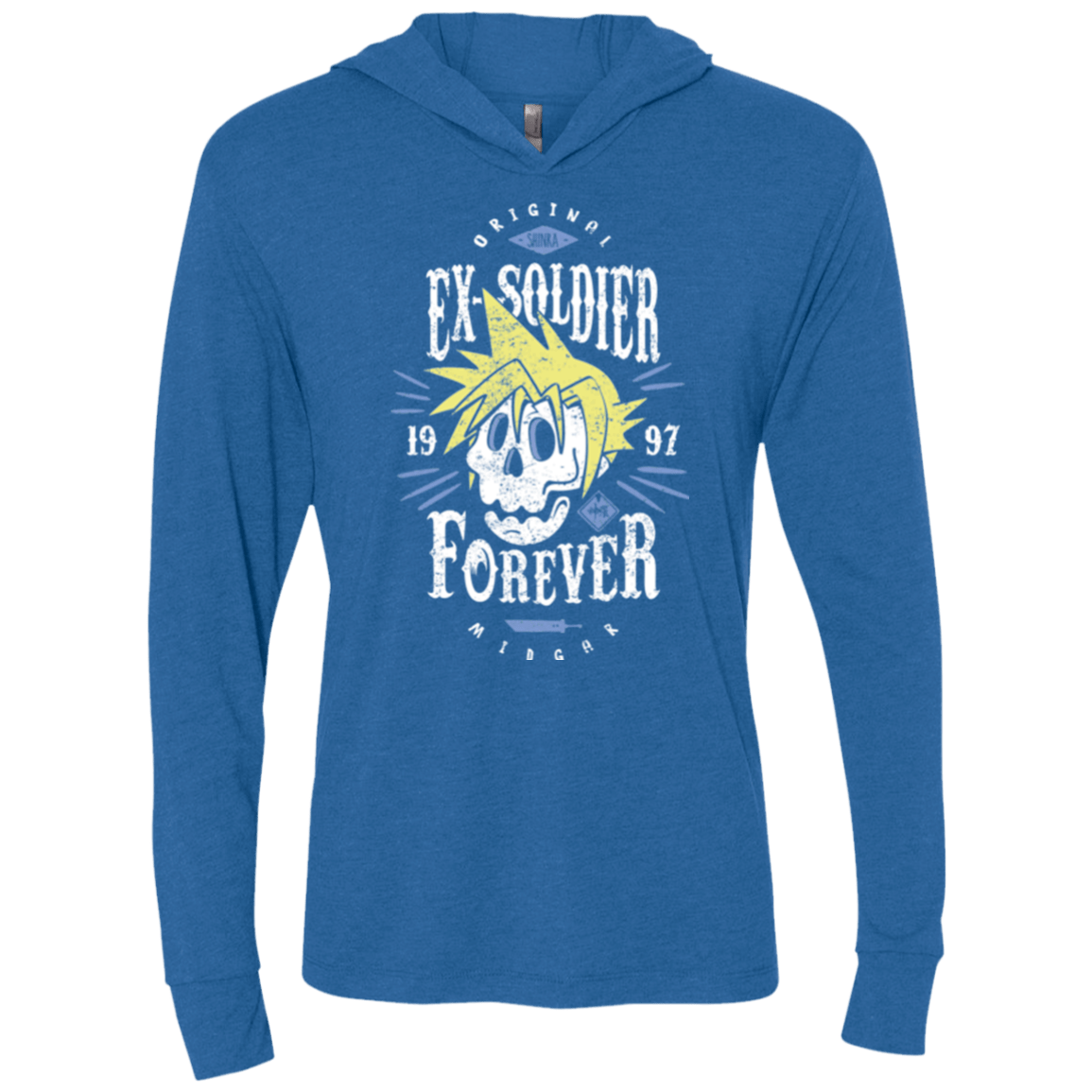 T-Shirts Vintage Royal / X-Small Ex-Soldier Forever Triblend Long Sleeve Hoodie Tee