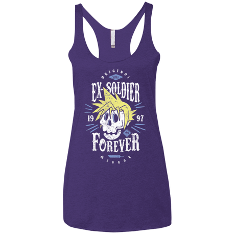 T-Shirts Purple / X-Small Ex-Soldier Forever Women's Triblend Racerback Tank