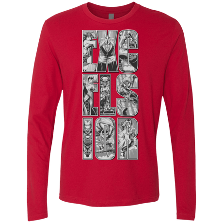 T-Shirts Red / Small Excelsior Men's Premium Long Sleeve