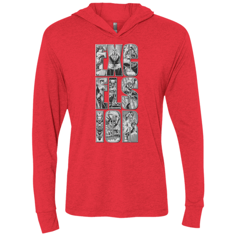 T-Shirts Vintage Red / X-Small Excelsior Triblend Long Sleeve Hoodie Tee