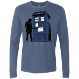 T-Shirts Indigo / Small Exit Through Tardis Men's Premium Long Sleeve