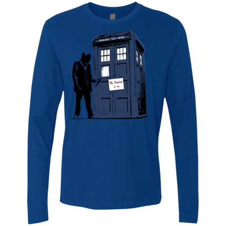 T-Shirts Royal / Small Exit Through Tardis Men's Premium Long Sleeve