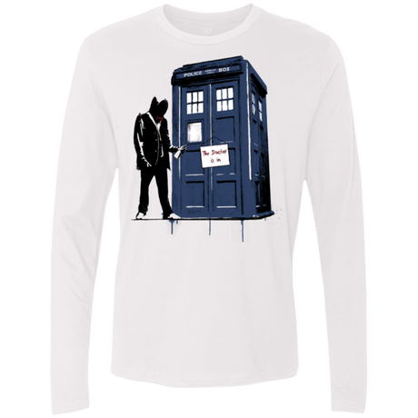 T-Shirts White / Small Exit Through Tardis Men's Premium Long Sleeve