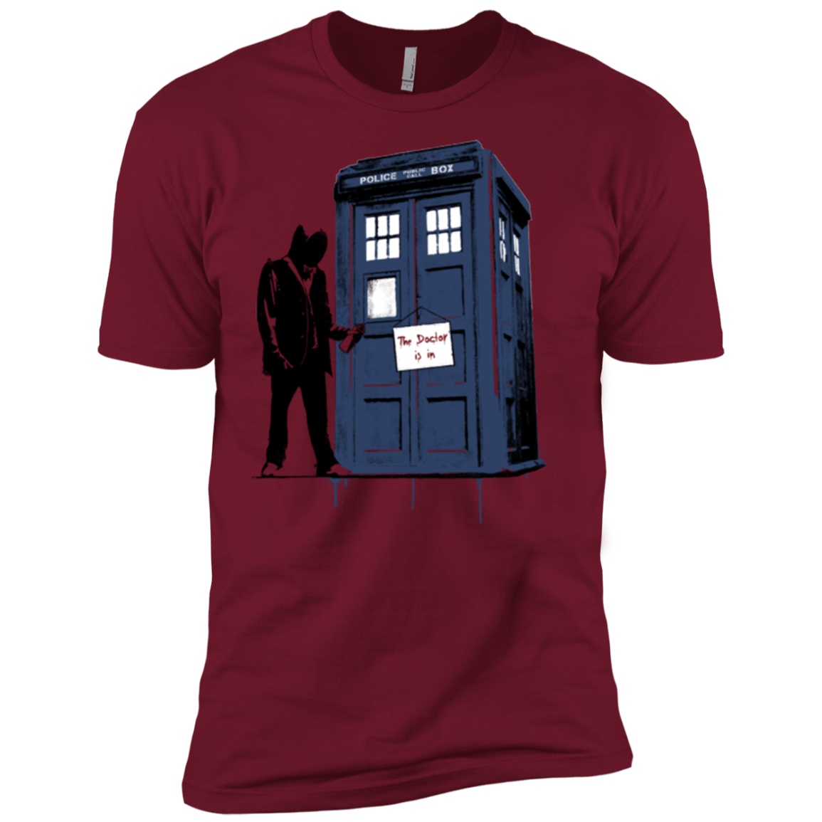 T-Shirts Cardinal / X-Small Exit Through Tardis Men's Premium T-Shirt