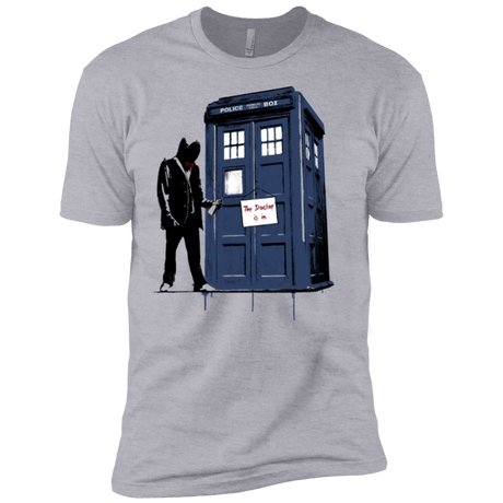 T-Shirts Heather Grey / X-Small Exit Through Tardis Men's Premium T-Shirt