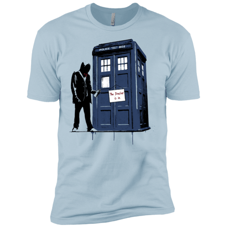 T-Shirts Light Blue / X-Small Exit Through Tardis Men's Premium T-Shirt