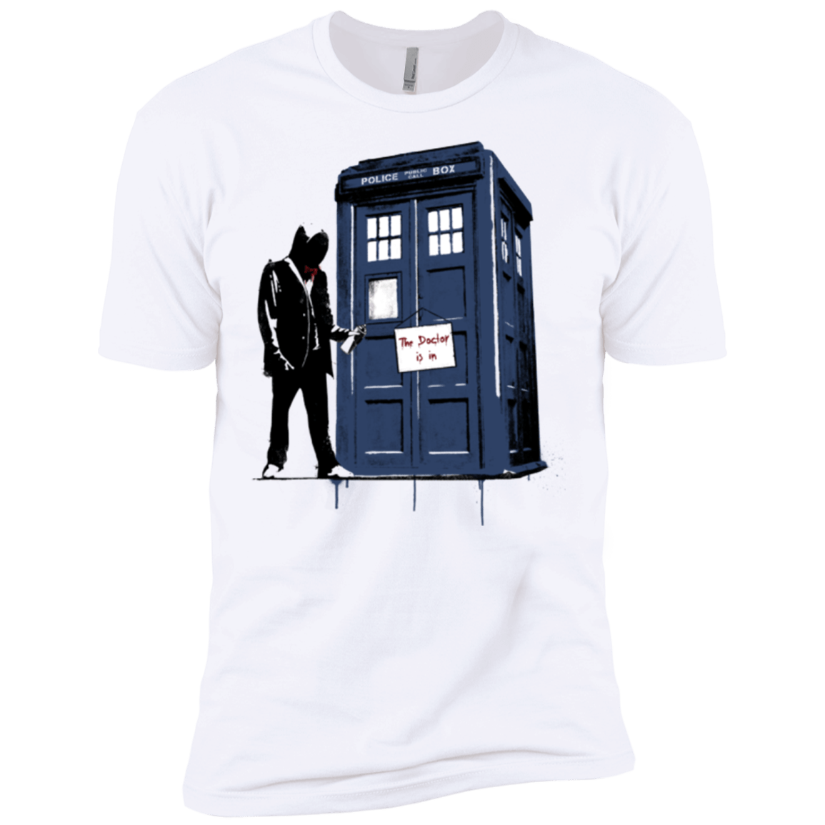 T-Shirts White / X-Small Exit Through Tardis Men's Premium T-Shirt