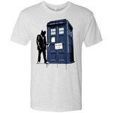 T-Shirts Heather White / Small Exit Through Tardis Men's Triblend T-Shirt