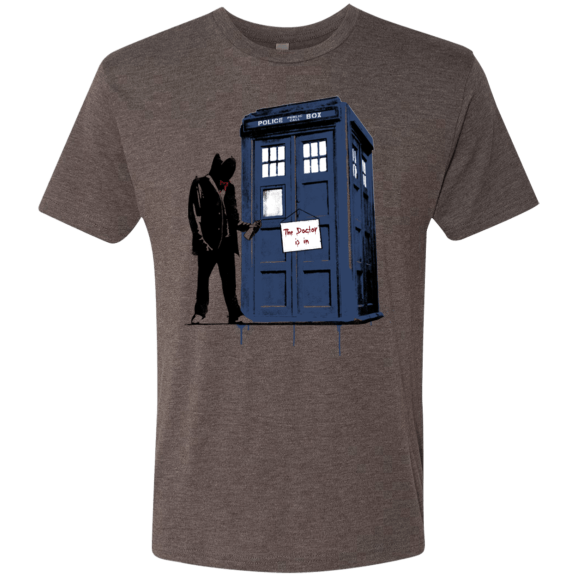 T-Shirts Macchiato / Small Exit Through Tardis Men's Triblend T-Shirt