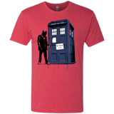 T-Shirts Vintage Red / Small Exit Through Tardis Men's Triblend T-Shirt