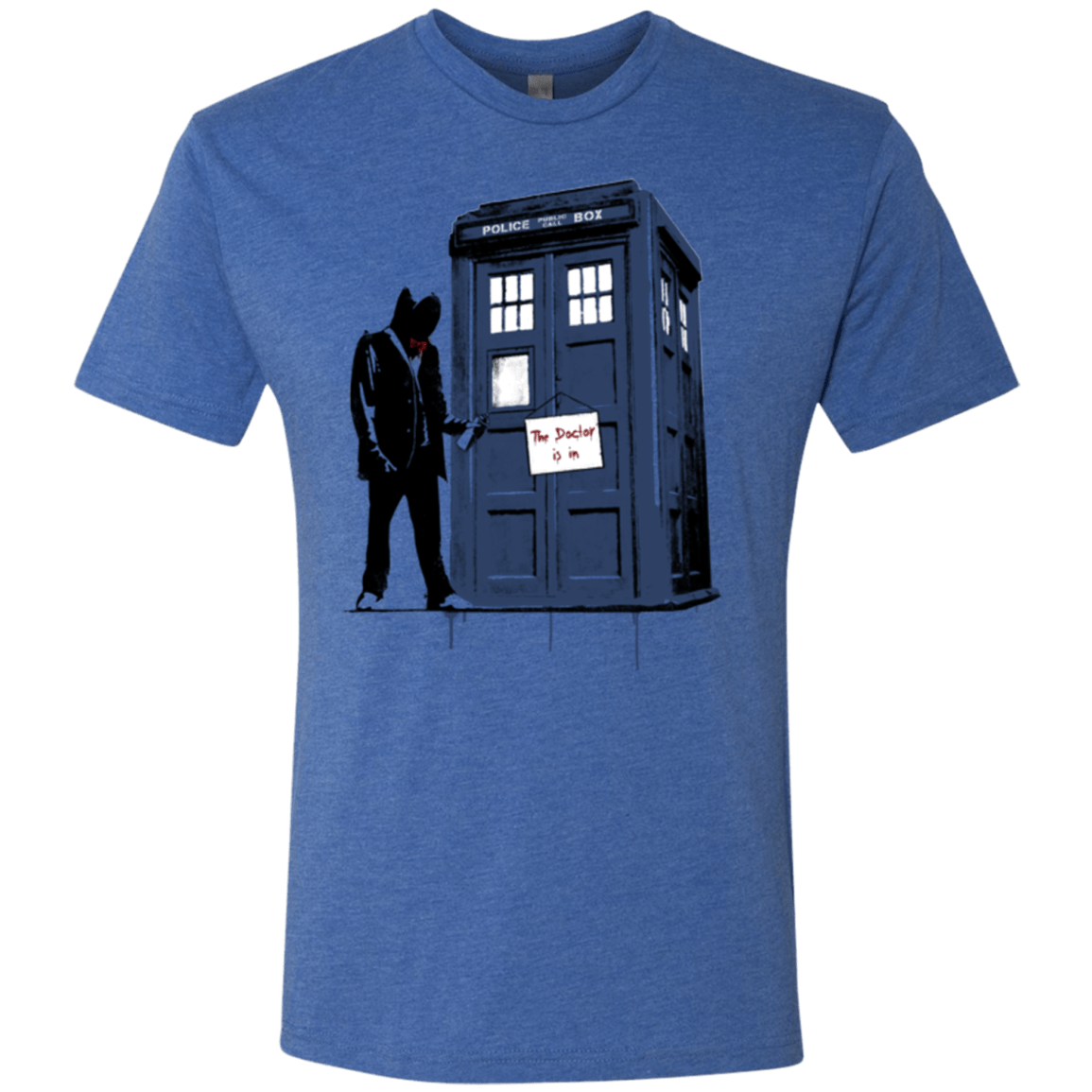 T-Shirts Vintage Royal / Small Exit Through Tardis Men's Triblend T-Shirt