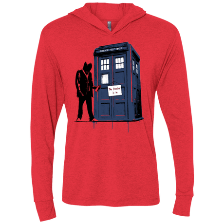 T-Shirts Vintage Red / X-Small Exit Through Tardis Triblend Long Sleeve Hoodie Tee
