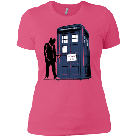 T-Shirts Hot Pink / X-Small Exit Through Tardis Women's Premium T-Shirt