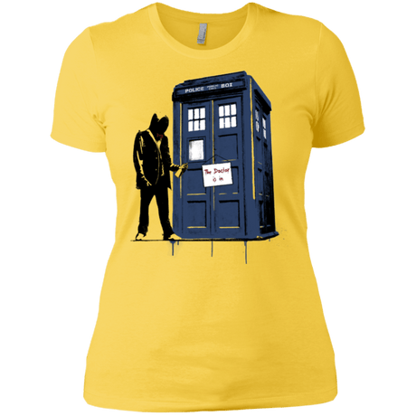 T-Shirts Vibrant Yellow / X-Small Exit Through Tardis Women's Premium T-Shirt