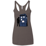 T-Shirts Macchiato / X-Small Exit Through Tardis Women's Triblend Racerback Tank