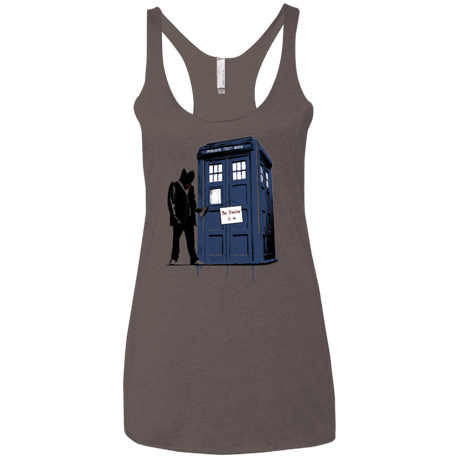 T-Shirts Macchiato / X-Small Exit Through Tardis Women's Triblend Racerback Tank