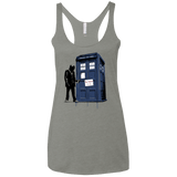 T-Shirts Venetian Grey / X-Small Exit Through Tardis Women's Triblend Racerback Tank