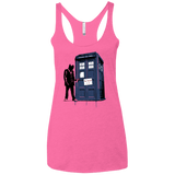 T-Shirts Vintage Pink / X-Small Exit Through Tardis Women's Triblend Racerback Tank