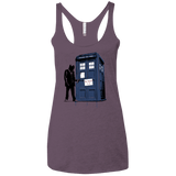 T-Shirts Vintage Purple / X-Small Exit Through Tardis Women's Triblend Racerback Tank