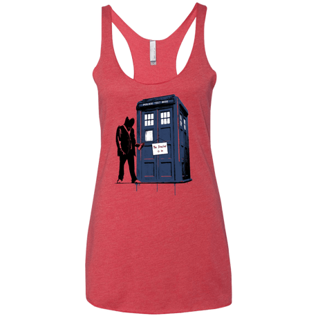 T-Shirts Vintage Red / X-Small Exit Through Tardis Women's Triblend Racerback Tank