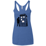 T-Shirts Vintage Royal / X-Small Exit Through Tardis Women's Triblend Racerback Tank