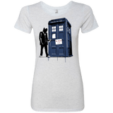 T-Shirts Heather White / Small Exit Through Tardis Women's Triblend T-Shirt