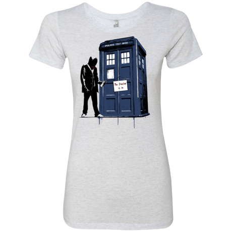 T-Shirts Heather White / Small Exit Through Tardis Women's Triblend T-Shirt