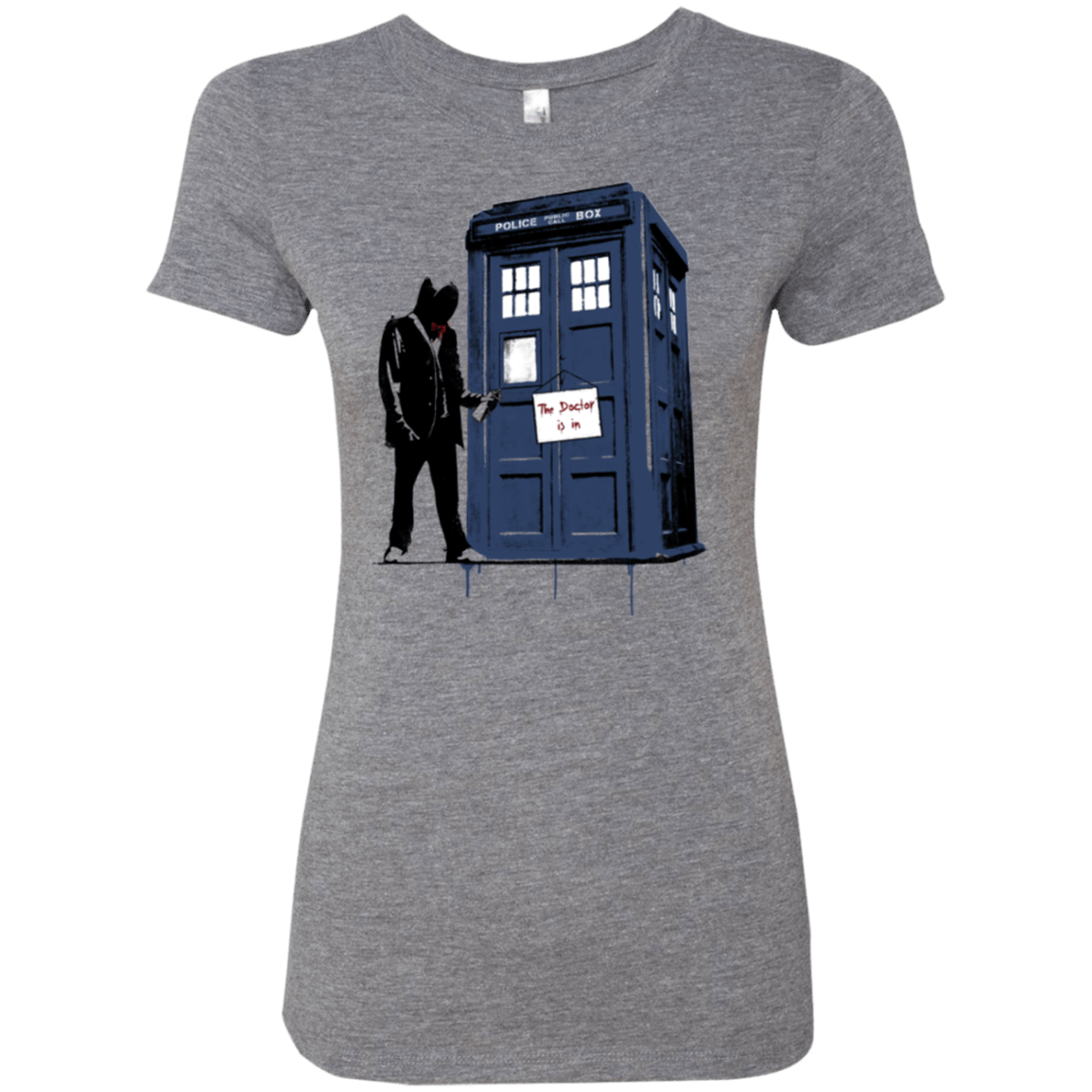 T-Shirts Premium Heather / Small Exit Through Tardis Women's Triblend T-Shirt