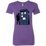 T-Shirts Purple Rush / Small Exit Through Tardis Women's Triblend T-Shirt