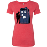T-Shirts Vintage Red / Small Exit Through Tardis Women's Triblend T-Shirt