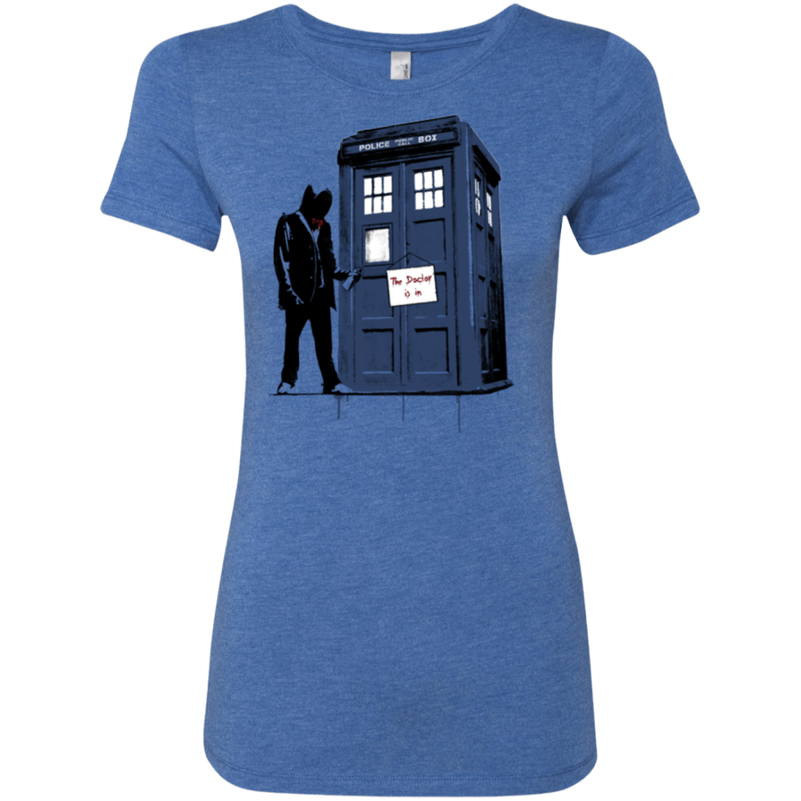 T-Shirts Vintage Royal / Small Exit Through Tardis Women's Triblend T-Shirt