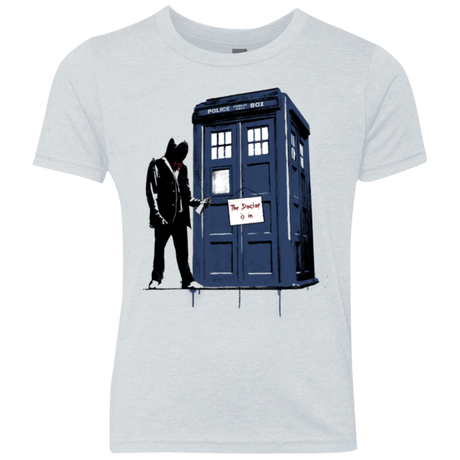 T-Shirts Heather White / YXS Exit Through Tardis Youth Triblend T-Shirt