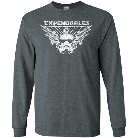 T-Shirts Dark Heather / S Expendable Troopers Men's Long Sleeve T-Shirt