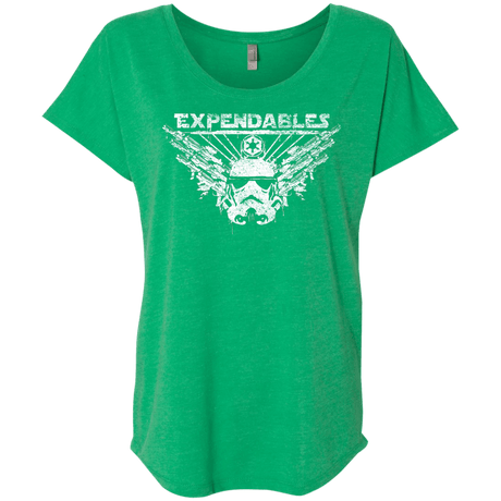 T-Shirts Envy / X-Small Expendable Troopers Triblend Dolman Sleeve