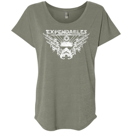 T-Shirts Venetian Grey / X-Small Expendable Troopers Triblend Dolman Sleeve