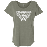 T-Shirts Venetian Grey / X-Small Expendable Troopers Triblend Dolman Sleeve